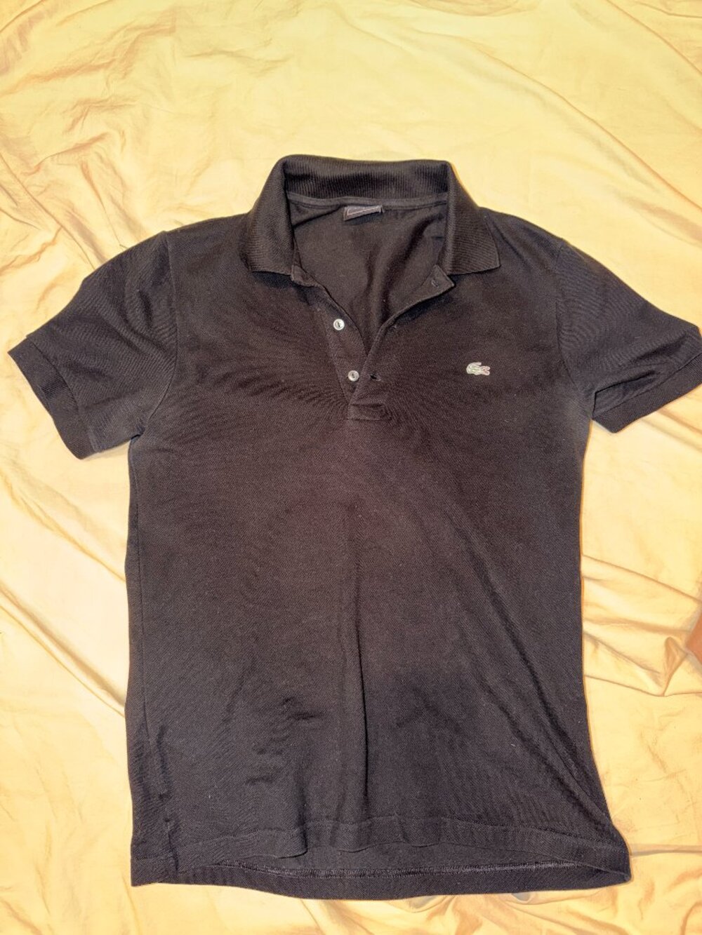 Lacoste Black Classic Pique Polo Size 3 (S)